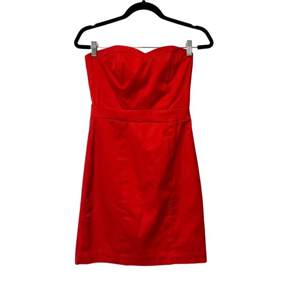 H&M, Strapless, Red, Minidress, Size 6, KB427 - Picture 1 of 5